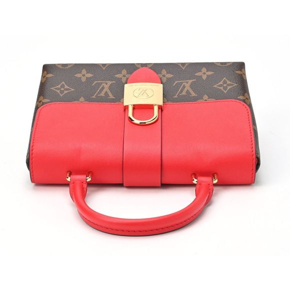Louis Vuitton Monogram Locky BB Canvas calf Leather Shoulder Bag Red - Picture 4 of 8
